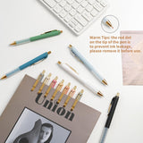 12-Pack Gold Retractable Black Ink Ballpoint Pens