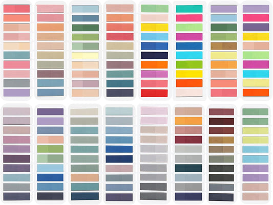 3200 Writable Morandi Page Tabs for Books, Notes and Planners