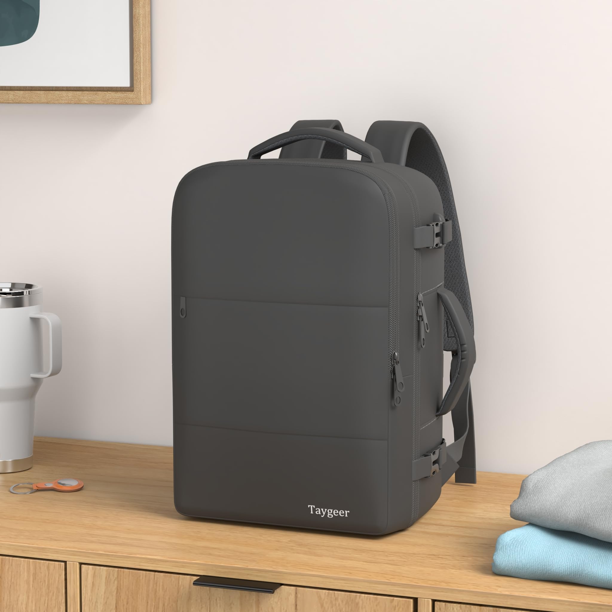 Taygeer Airline-Approved Travel Laptop Backpack – 35L Lightweight Carry-On with USB Charging (15.6″)