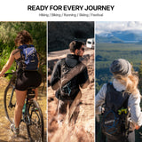 EVERFUN 18L Insulated Hydration Backpack with 2L Bladder & Rain Cover – Lightweight Hydro Pack for Hiking, Cycling & Running – Black