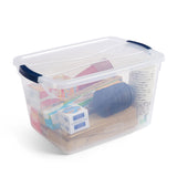 Rubbermaid CleverStore Clear 32 Qt Stackable Plastic Storage Bins with Lids – 6 Pack