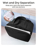 BAGSMART Large Travel Toiletry Bag for Women – Lightweight Wide-Open Puffy Cosmetic & Makeup Organizer with Handle (Black)