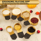 Gold Stainless Steel Measuring Cups & Spoons Set – Magnetic, Double-Sided, Precision Baking Tools (16-Piece)