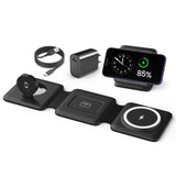 3-in-1 Foldable Magnetic Wireless Charging Station for iPhone, Apple Watch & AirPods