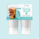 Bentgo Round Meal Prep Containers – 20 Piece 32 oz Reusable Set with Leak-Proof Twist Lids