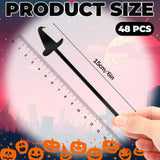 Halloween Witch Party Drink Stirrers – 48 Pcs Acrylic Cocktail Mixing Sticks for Coffee, Tea & Party Drinks