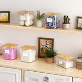 HOMEPEKITE Laundry Pods Storage Container Set (3+1 Pack) – Clear Acrylic Jars with Wooden Lids & Labels for Laundry Room Organization