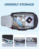 BAGSMART 35L Gym & Travel Duffel Bag with Shoe and Laptop Compartments – 3-in-1 Carry-On Weekender (Black)