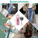 Fauxomor 140dB Personal Safety Alarm 3-Pack – Keychain Siren with Strobe Light & Low-Battery Alert