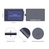 Huion HS611 Graphics Drawing Tablet with Multimedia Keys & Battery-Free Stylus (Space Grey)