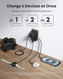 Anker Nano Universal Travel Adapter – 5-Port Compact Charger with USB-C Fast Charging (Black)