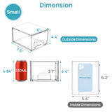 Clear Stackable Drawer Organizer Set (4-Pack) – Pull-Out Storage Drawers for Bathroom, Kitchen, Vanity & Pantry