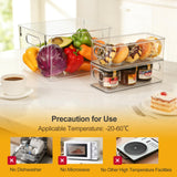 Clear Pantry & Fridge Organizer Bins – 8-Piece BPA-Free Storage Set (Multi-Size)