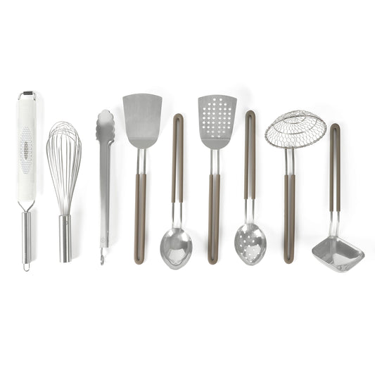9-Piece Stainless Steel Kitchen Tools & Gadgets Set – Lightweight, Durable & Dishwasher Safe