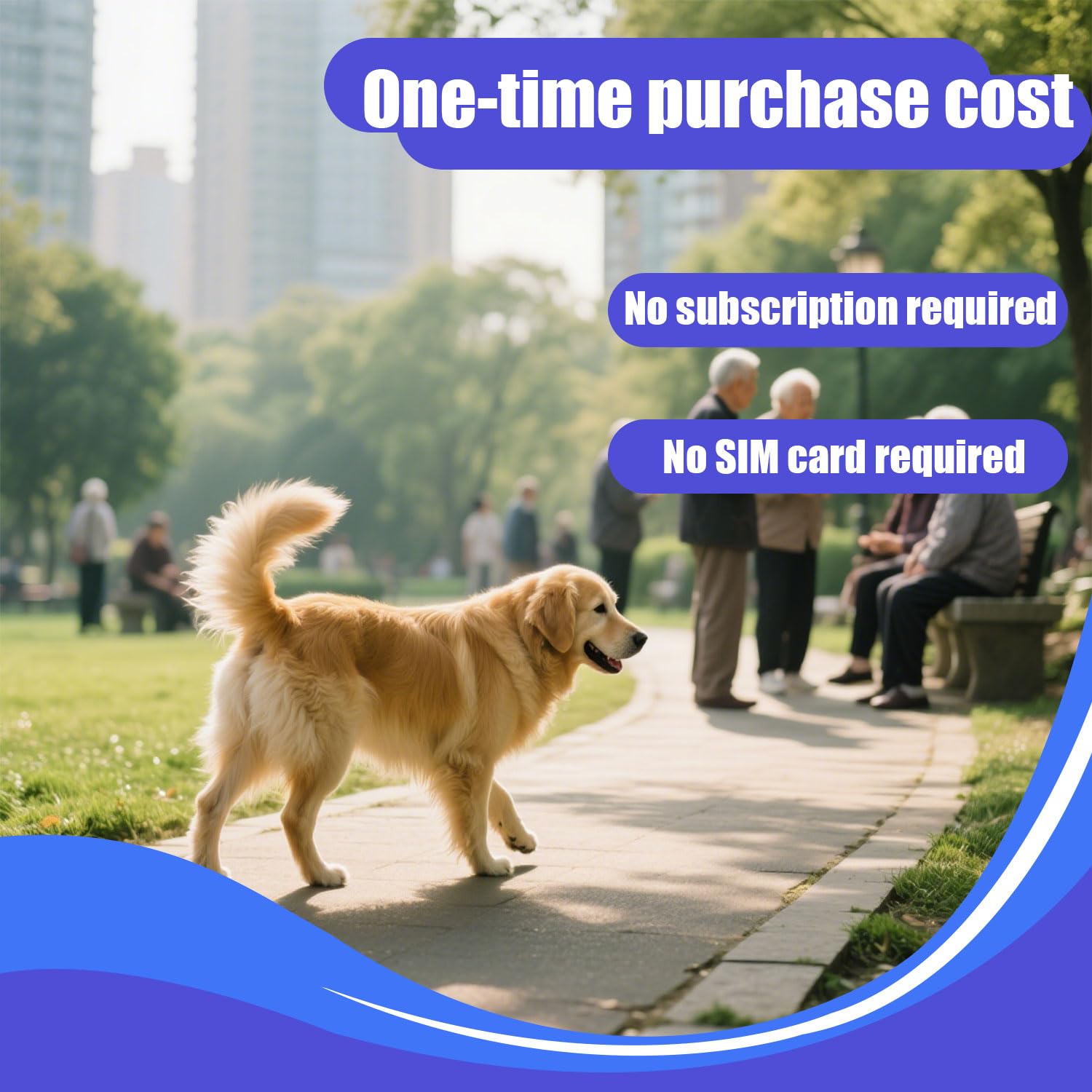 Ultra-Compact Smart GPS Tracker, No Subscription, Waterproof Real-Time Locator with 365-Day Battery & Global Tracking