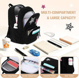 Black Star Corduroy 3-Piece School Backpack Set