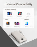 VEGER 10000mAh Portable Power Bank with Built-In Cables & AC Plug – Ultra Slim Fast Charging Travel Charger