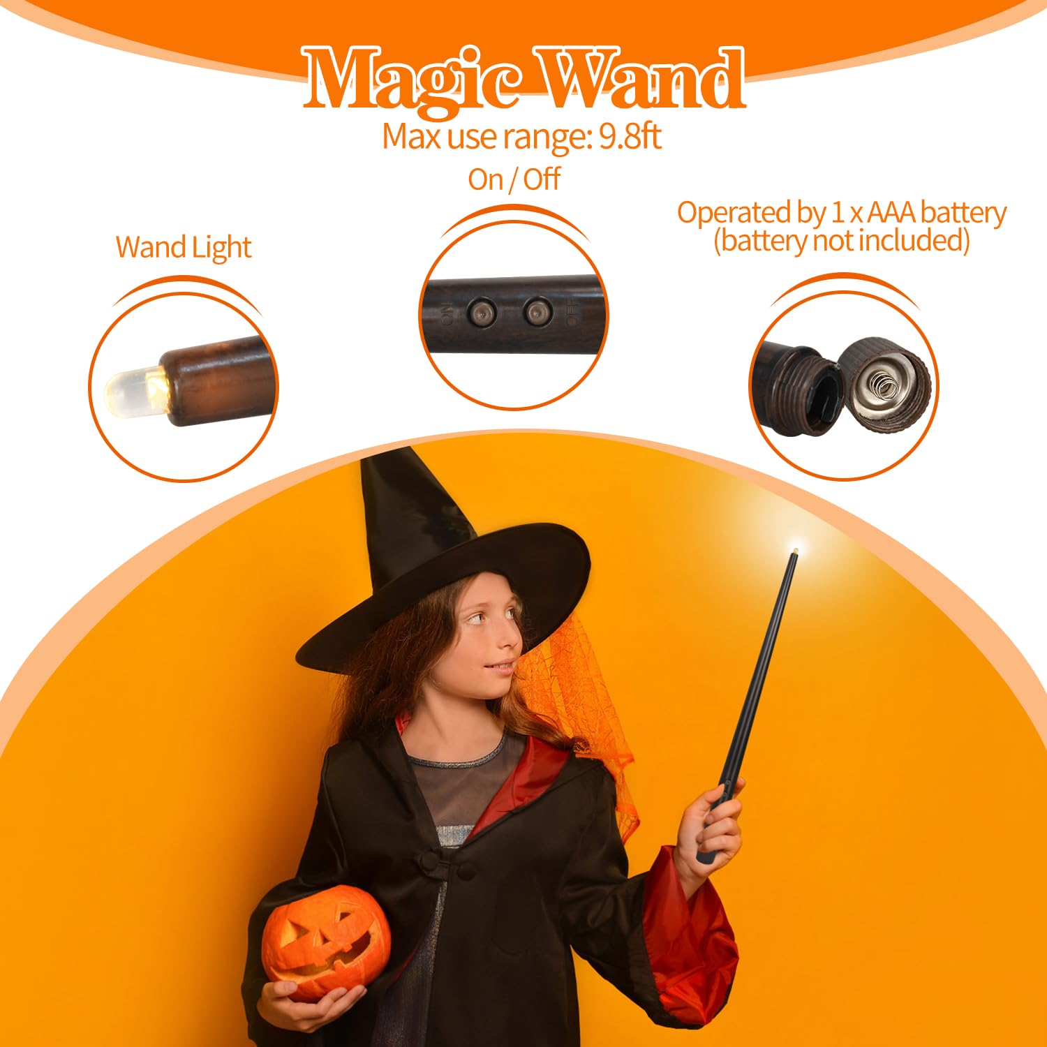 Floating Jack-O’-Lantern Halloween Lights – 12 Paper Pumpkins with 24 LED Tea Lights & Remote Control (Spooky Floating Decor)