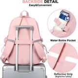 Pink 3-Piece School Backpack Set with Laptop Sleeve