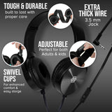 Sonitum Classroom Headphones Bulk 10-Pack – On-Ear Student Headsets with Mic for School