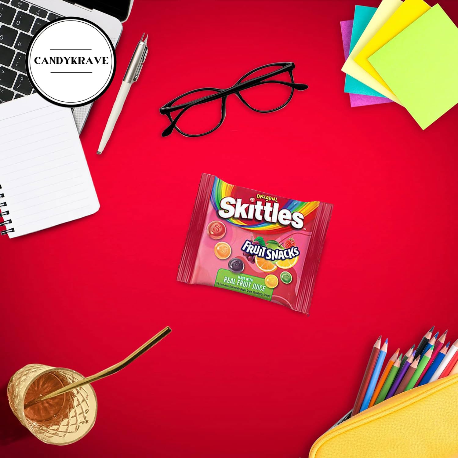 Skittles Fruit Snacks Mini Gummy Candies – Tangy & Sweet Fruity Mix with Real Juice Concentrate 🍓🍊🌈