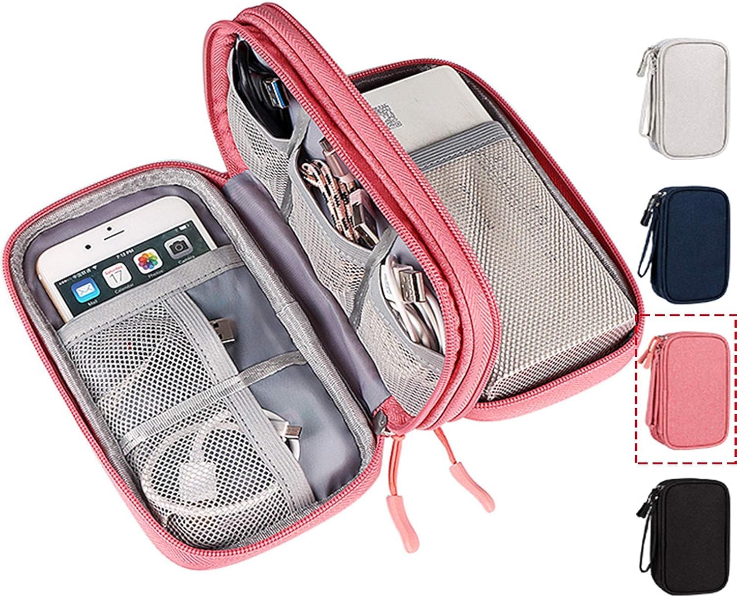 Electronics Organizer Travel Case – Waterproof Cable & Gadget Storage Bag for Chargers, USB Drives, Power Banks & Accessories