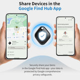 Android Find Hub Tracker Tag 4 Pack, Bluetooth Smart Item Locator with IP67 Waterproof and Replaceable Battery