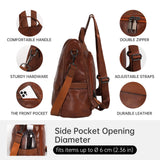 CHERUTY Women’s Anti-Theft Backpack Purse – Vegan PU Leather 3-in-1 Tote, Shoulder & Backpack for Daily Travel (Tan)