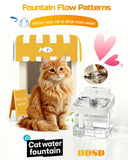 ODSD Smart Wastewater Separation Cat Water Fountain 3L – App Control & 5000mAh Dual Power System (White)
