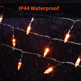 39FT Orange Halloween String Lights – 100 LED Plug-in Twinkle Lights with 8 Modes & Extendable Design for Outdoor Décor