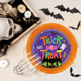 Halloween Party Supplies Set for 24 Guests – Includes Plates, Cups, Napkins, Tablecloth, Banner & Hanging Swirls – Complete Halloween Tableware & Decorations Kit