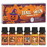 Halloween Essential Oil Set – 6 Frightfully Fun Scents (Caramel Apples, Pumpkin Pie, Candy Corn, Halloween Cookies, Popcorn Balls & Snickers Bars) – Festive Aromatherapy Oils for Candles, Diffusers & DIY Crafts