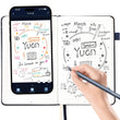 YUAN Smart Pen & Digital Notebook Set with Real-Time App Sync, Offline Storage & Navy PU Leather Cover