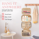 Hanging Travel Toiletry Bag Organizer – Waterproof Cosmetic & Makeup Storage Bag with Hook