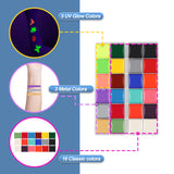 22-Color Halloween Face Paint Kit – Oil-Based Professional Body Paint Set with Brushes, Stencils & Sponges