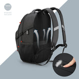 Swissdigital Design Laptop Backpack with USB-C Charging & RFID Protection – 31L Professional Travel & College Backpack (Black)