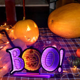 USB Halloween Tunnel Light “BOO!” 🎃 – Infinity Mirror Pumpkin Light with Orange & Purple LED Glow