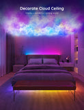 Smart RGBIC LED Strip Lights with App Control, 11 Music Modes & 64+ Scenes – White (Indoor Use)