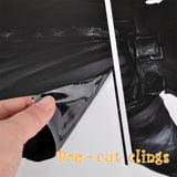 Halloween Witch Window Clings – 3 Scary Witches & 34 Bats Double-Sided PVC Silhouette Stickers (Black, Reusable)