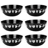 6PCS Halloween Cat-Shaped Candy Bowls – Black Ghost Theme Plastic Snack Holders for Parties & Trick-or-Treat 🎃🐈‍⬛