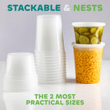 Reusable Deli Food Storage Containers with Lids – 48-Piece BPA-Free Leakproof Bulk Set (Clear)