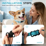 Android GPS Pet Tracker Tag Waterproof Smart Collar Locator with Find My Device Real-Time Tracking