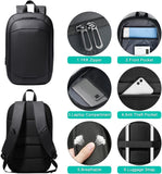 Premium 17-Inch Expandable Business Laptop Backpack for Men | Waterproof Travel Bag with USB Port & Anti-Theft Pocket