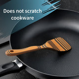 3-Piece Pinewood Fiber Wooden Spoon Set – Heat Resistant, Non-Stick Safe (Natural & Slate)