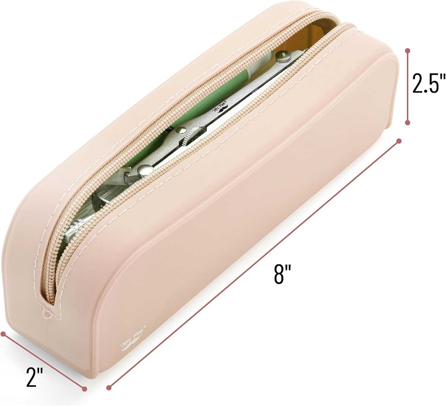 Easy-Clean Silicone Pencil and Makeup Pouch