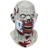 Realistic Horror Zombie Mask – Scary Latex Halloween Face with Bloody Cracks & Veins 🧟‍♂️🩸