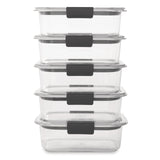 Brilliance Tritan Food Storage Containers – 3.2-Cup Leak-Proof Stackable Set (10-Piece)