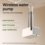 PETLIBRO Dockstream Battery-Operated Cat Water Fountain 3L – 5000mAh Wireless Stainless Steel System (Black)