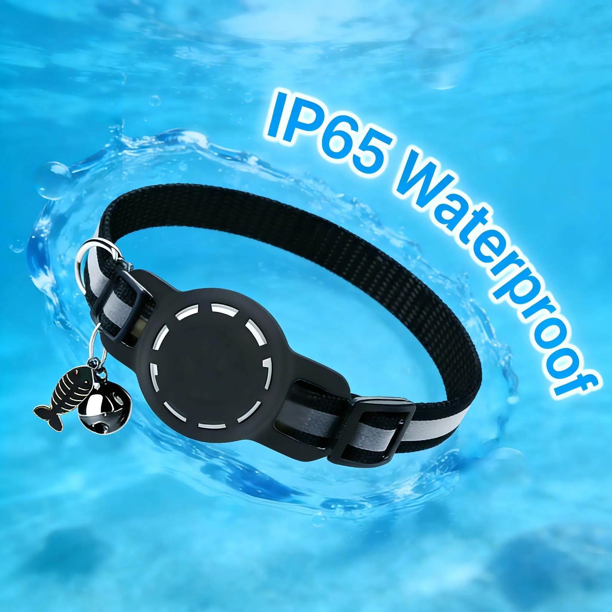 Android GPS Cat Collar Tracker Waterproof Smart Pet Locator Compatible with Google Find My No Monthly Fee