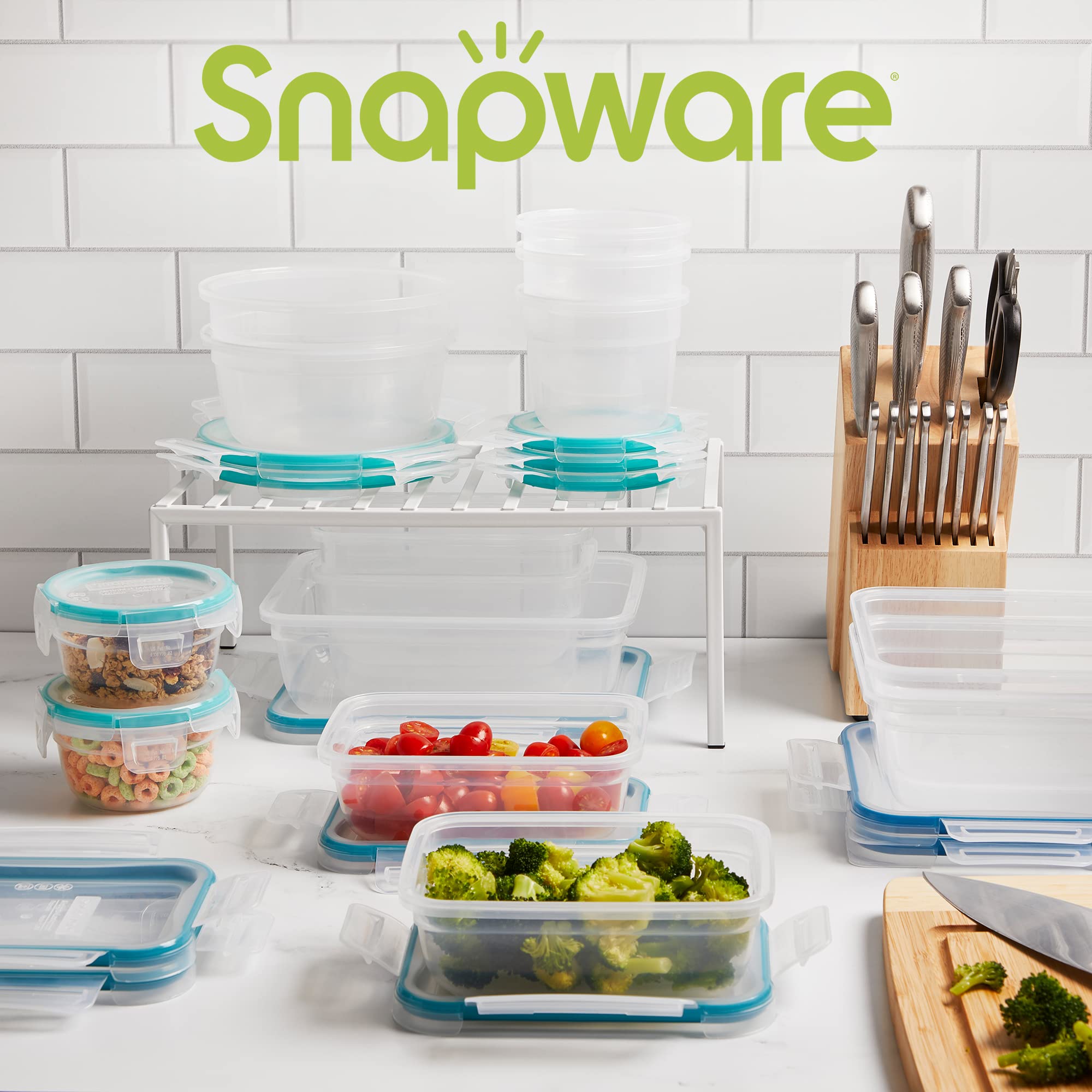 28-Piece Airtight Food Storage Containers Set with Write & Erase Lids – BPA-Free Stackable Meal Prep Containers